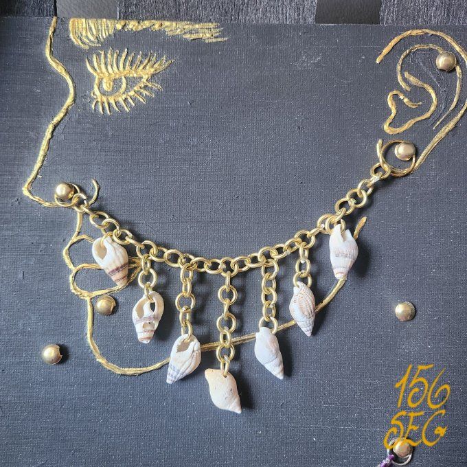 Chaîne dorée Coquillages
