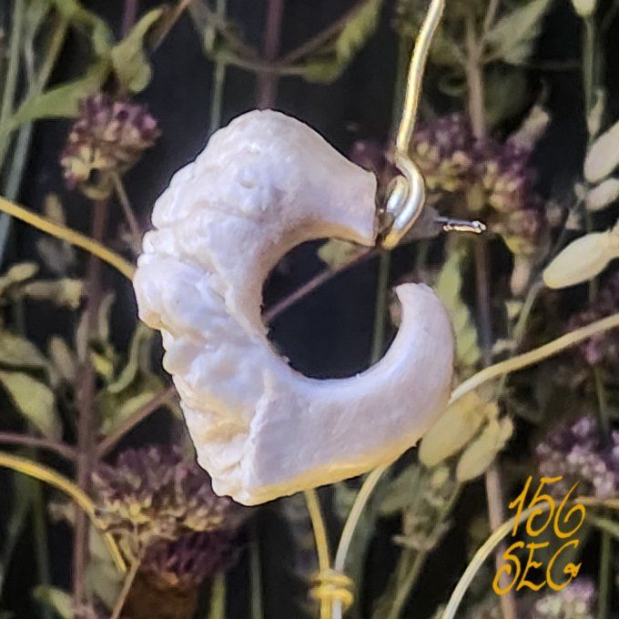 Boucle d'oreille Os Brut créole